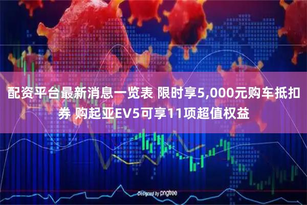 配资平台最新消息一览表 限时享5,000元购车抵扣券 购起亚EV5可享11项超值权益